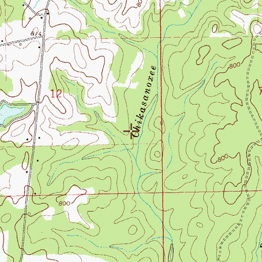 Topographic Map of Royston Dam, AL