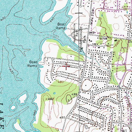 Topographic Map of Panorama Harbor, TN