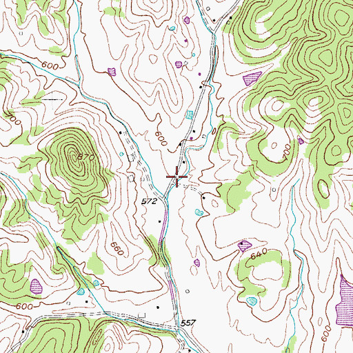 Topographic Map of Phosphate (historical), TN