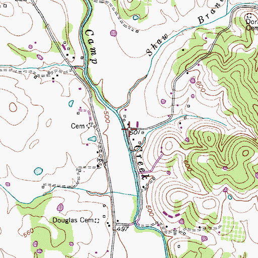Topographic Map of Station Camp (historical), TN