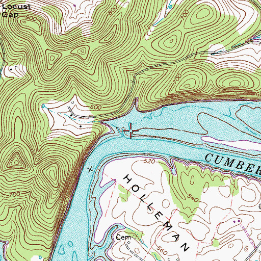 Topographic Map of Dripping rock Hollow, TN