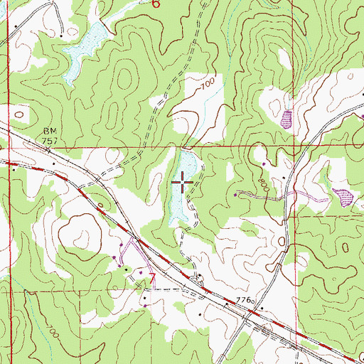 Topographic Map of Baker Lake, AL
