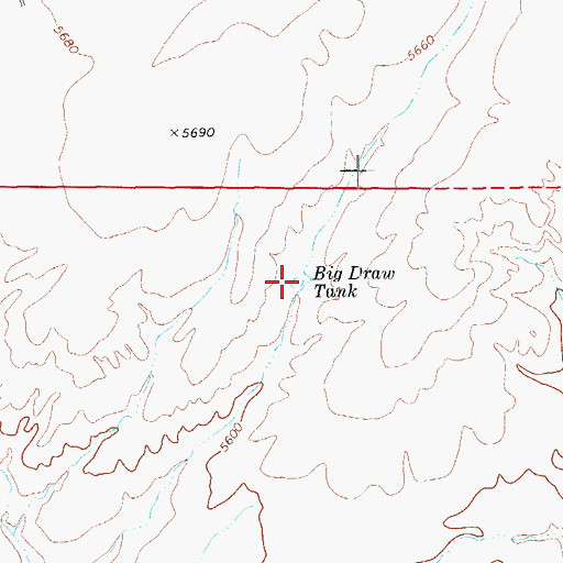 Topographic Map of Big Draw Tank, AZ