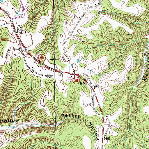 Topographic Map of Mayfield (historical), TN