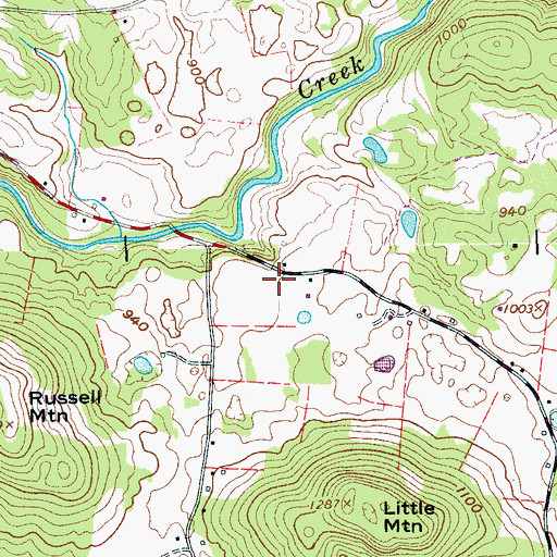 Topographic Map of Caneridge (historical), TN