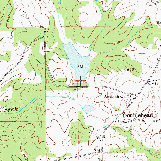 Topographic Map of High Pine Creek Watershed Dam Number 12, AL