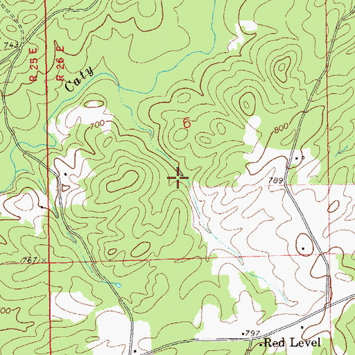 Topographic Map of Welch Lake, AL