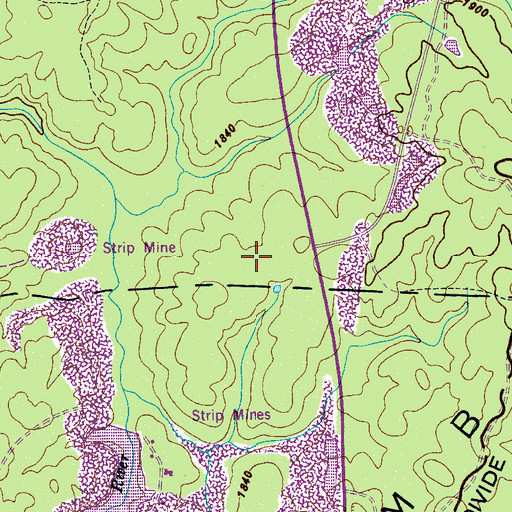 Topographic Map of Olio (historical), TN
