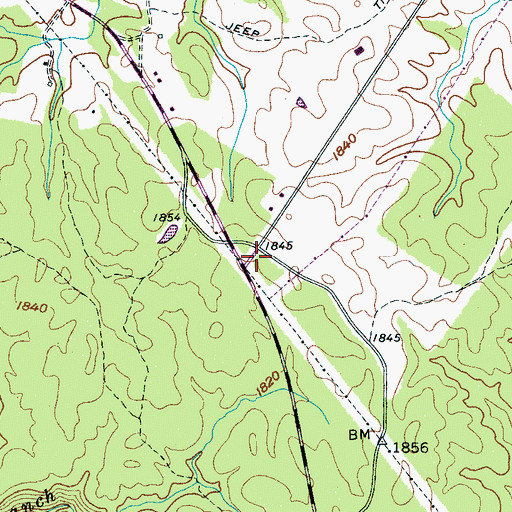 Topographic Map of Sopha (historical), TN