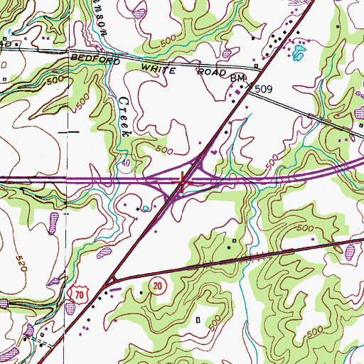 Topographic Map of Interchange 87, TN