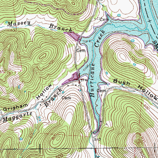 Topographic Map of Maggarte (historical), TN