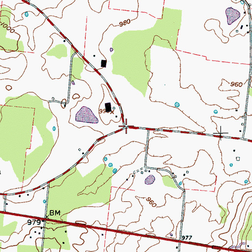 Topographic Map of Elijah (historical), TN