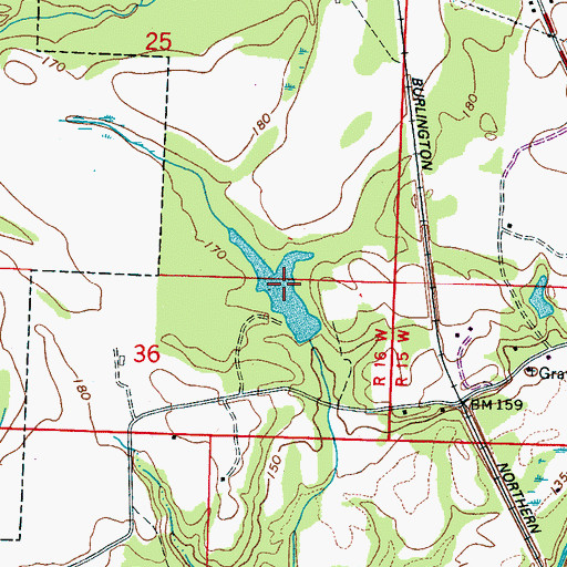 Topographic Map of J S Sommerville Lake, AL
