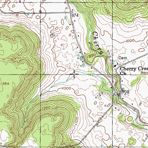 Topographic Map of Mott Cove, TN