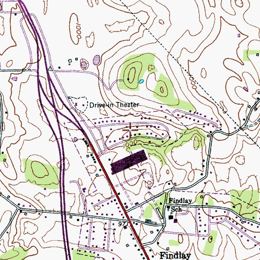 Topographic Map of Rainbow Hills, TN