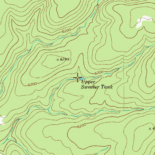 Topographic Map of Upper Sweater Tank, AZ