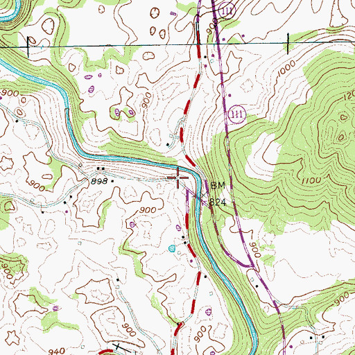 Topographic Map of Young (historical), TN