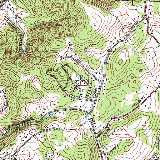 Topographic Map of Blueberry Hills, TN