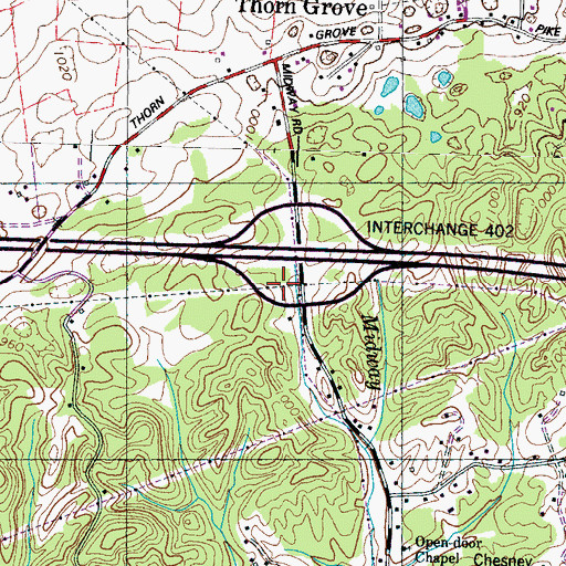 Topographic Map of Callans Pond (historical), TN