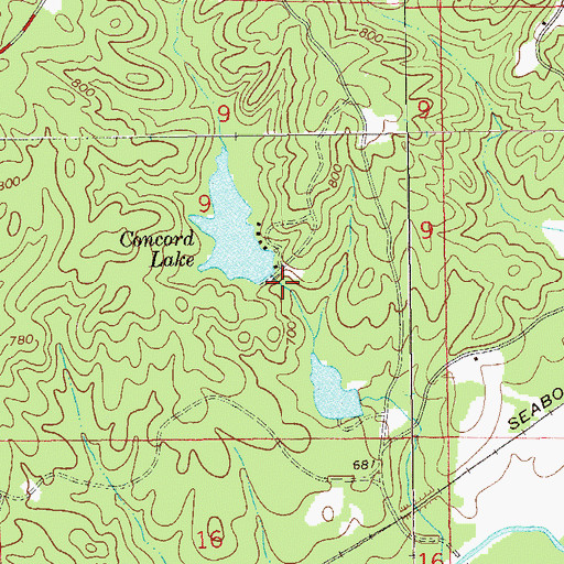 Topographic Map of Concord Dam, AL