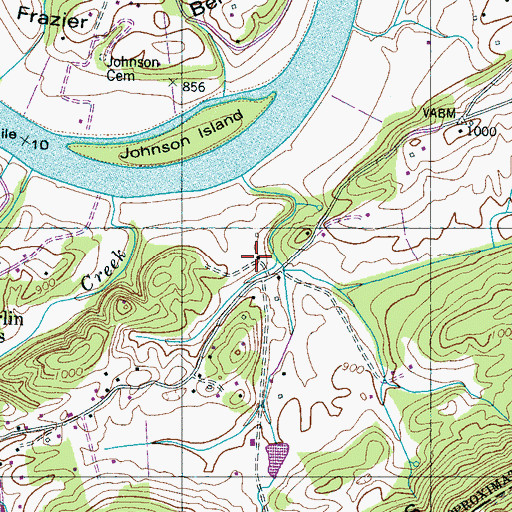 Topographic Map of Gapcreek (historical), TN