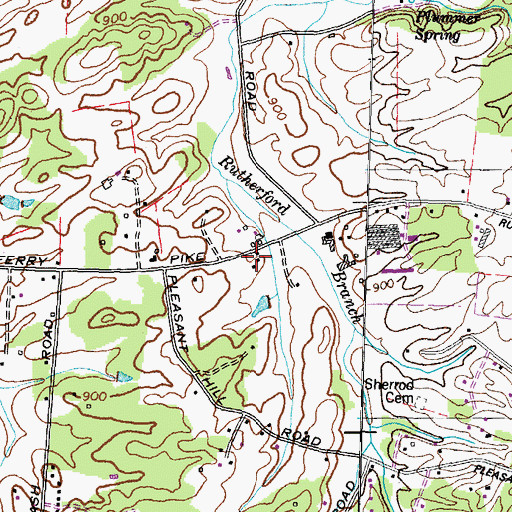 Topographic Map of Highpoint (historical), TN