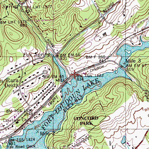 Topographic Map of Kinkaid (historical), TN