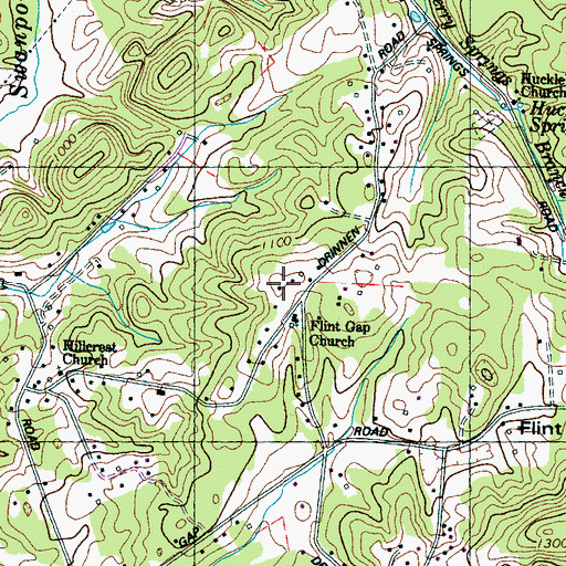 Topographic Map of Mary Hill, TN