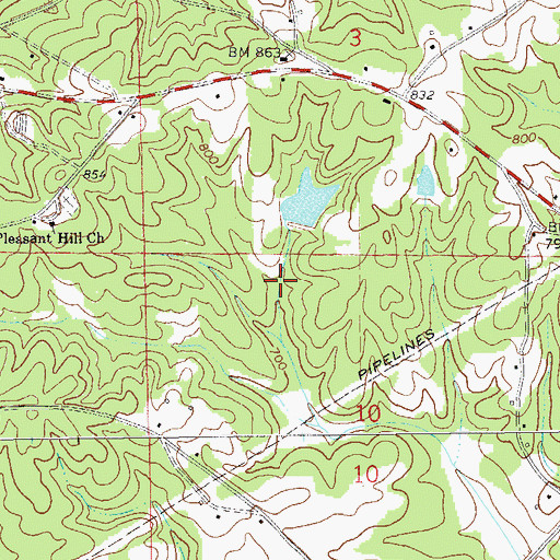 Topographic Map of Frost Dam, AL