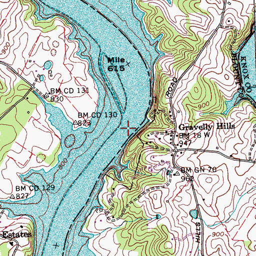 Topographic Map of Praters Ferry (historical), TN
