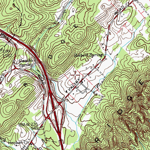 Topographic Map of Whitcox Branch, TN