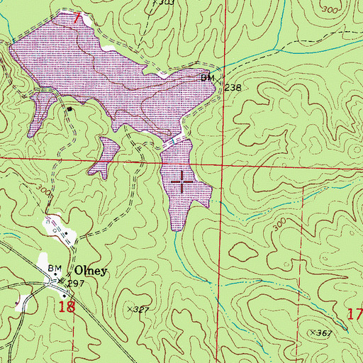 Topographic Map of P M Johnston Lake Number Two, AL