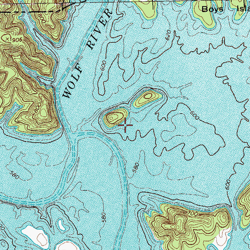 Topographic Map of Lillydale (historical), TN