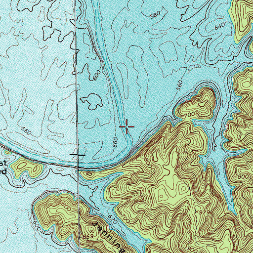 Topographic Map of Stillhouse Creek (historical), TN