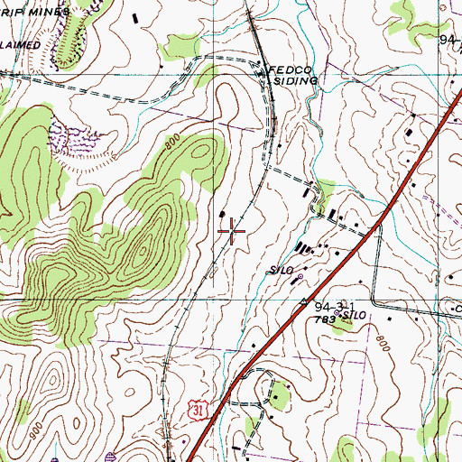 Topographic Map of Cheatham (historical), TN