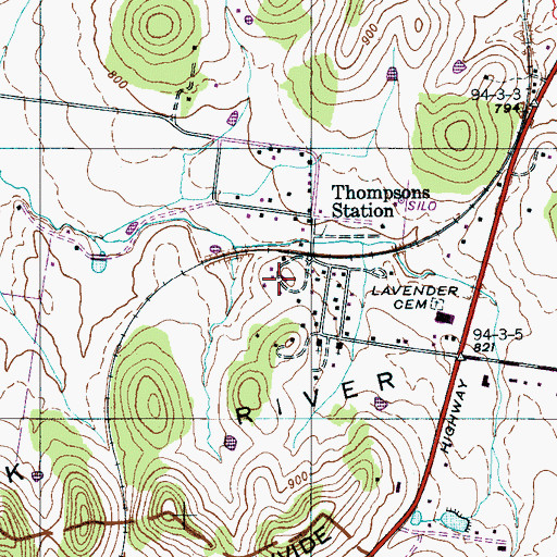 Topographic Map of Country Haven Estates, TN