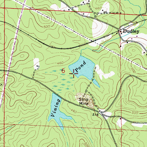 Topographic Map of Vining Pond Dam, AL