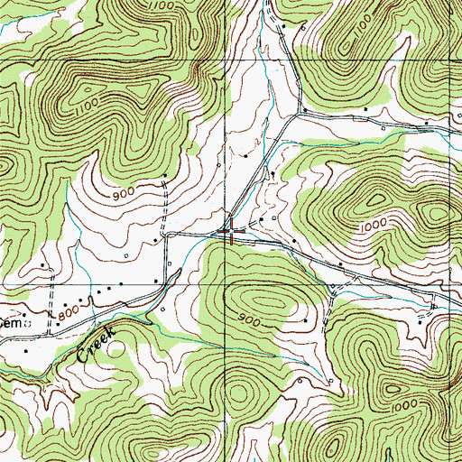 Topographic Map of Jackson Hollow, TN