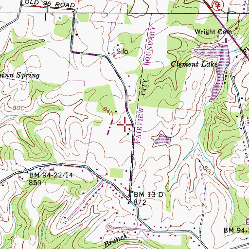 Topographic Map of Kenny Brook, TN