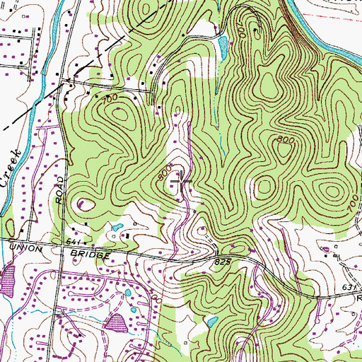 Topographic Map of Longwood, TN