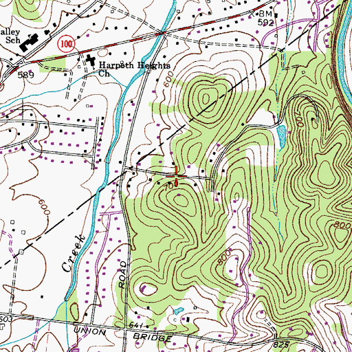 Topographic Map of Red Bud, TN