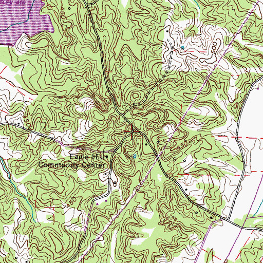 Topographic Map of Eagle Hill, TN