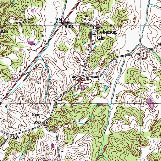 Topographic Map of Glasgow (historical), TN