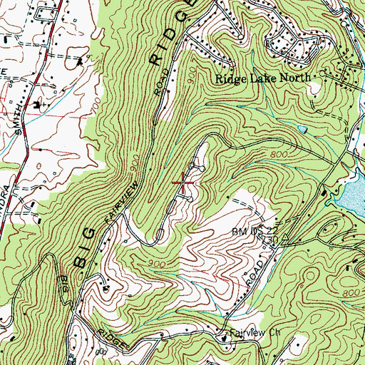 Topographic Map of Colonial Shores, TN