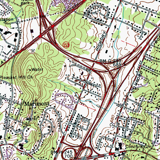 Topographic Map of Ela Wada Terrace, TN