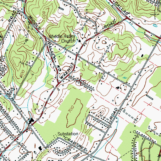 Topographic Map of Green Cove, TN