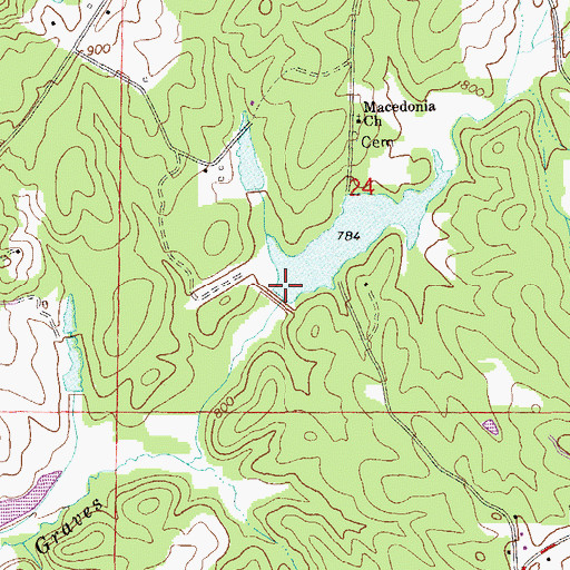 Topographic Map of High Pine Creek Watershed Dam Number 3, AL