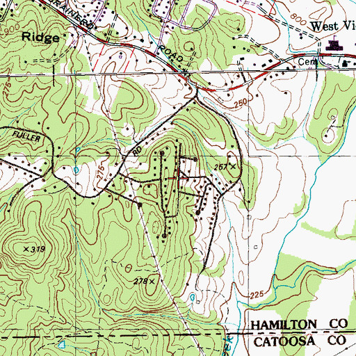 Topographic Map of Kesler Hills, TN