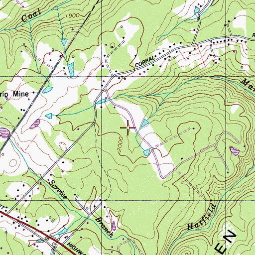 Topographic Map of Laurel Creek, TN