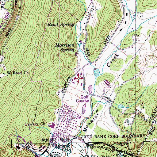Topographic Map of Montclair South, TN